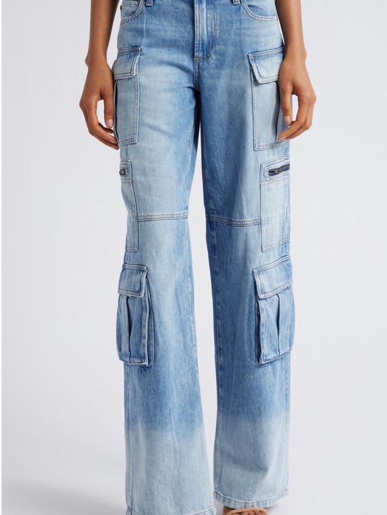 Alice + Olivia Denim - Alice + Olivia Light Blue Cargo Wide-Leg Jeans